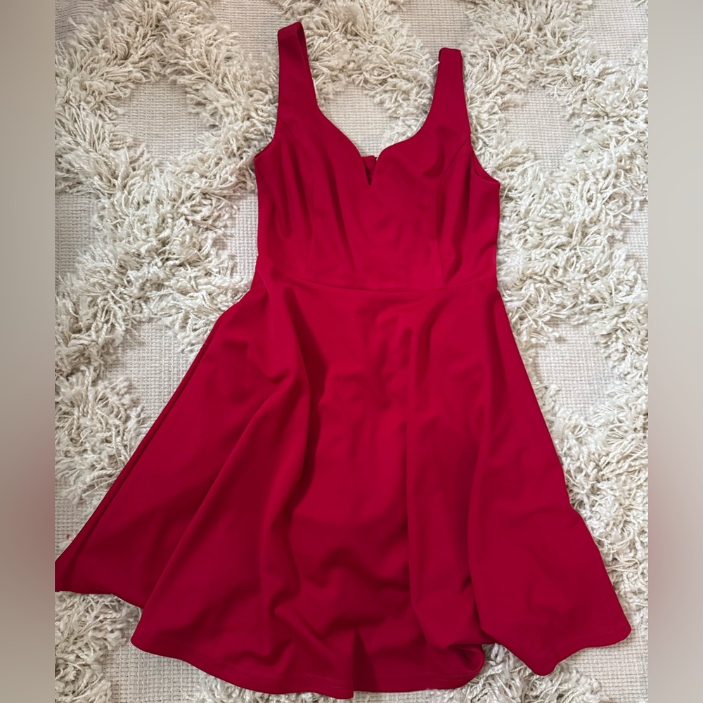 $2/25 BUNDLE SALE - Unique Red Sleeveless Mini Dress